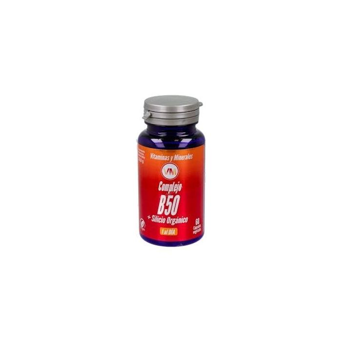 YNSADIET Complejo B50 + Silicio orgánico Vitaminas B, 60 cápsulas, Aporta las propiedades de las vitaminas del grupo B