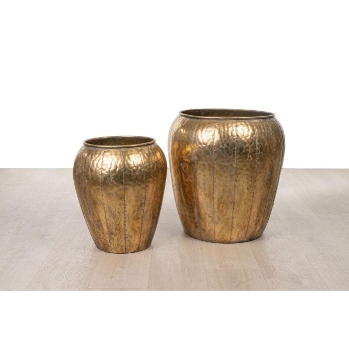 Set de 2 Jarrones Romimex Dorado Metal 49 x 50 x 49 cm 1