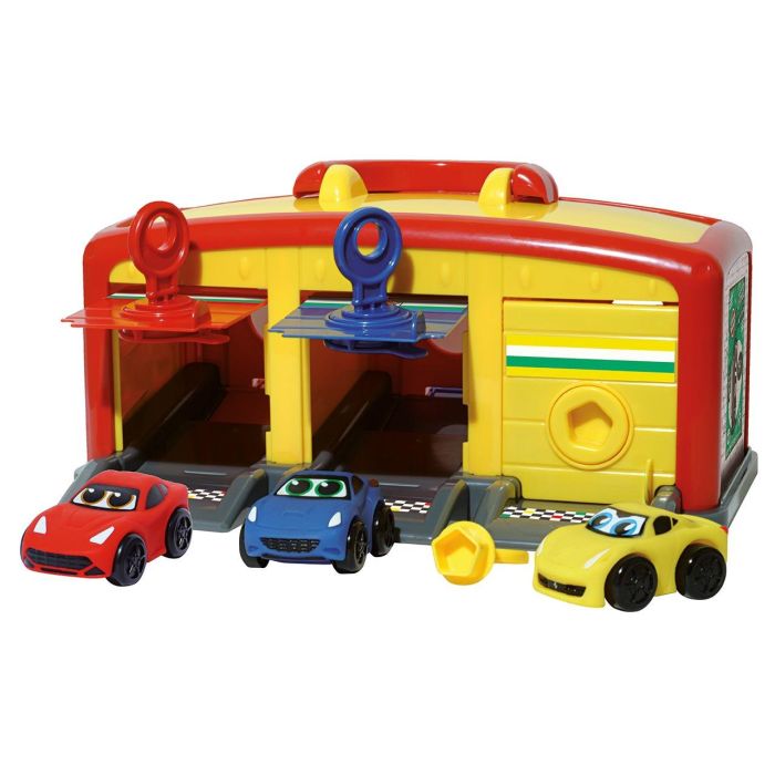 Tachan Garaje con 3 Coches Deportivos de Goma, 3 Puertas y 3 Llaves de Colores (Rojo, Amarillo, Azul) para Bebés +12 meses 1 Tachan Garaje con 3 Coches Deportivos de Goma, 3 Puertas y 3 Llaves de Colores (Rojo, Amarillo, Azul) para Bebés +12 meses 1