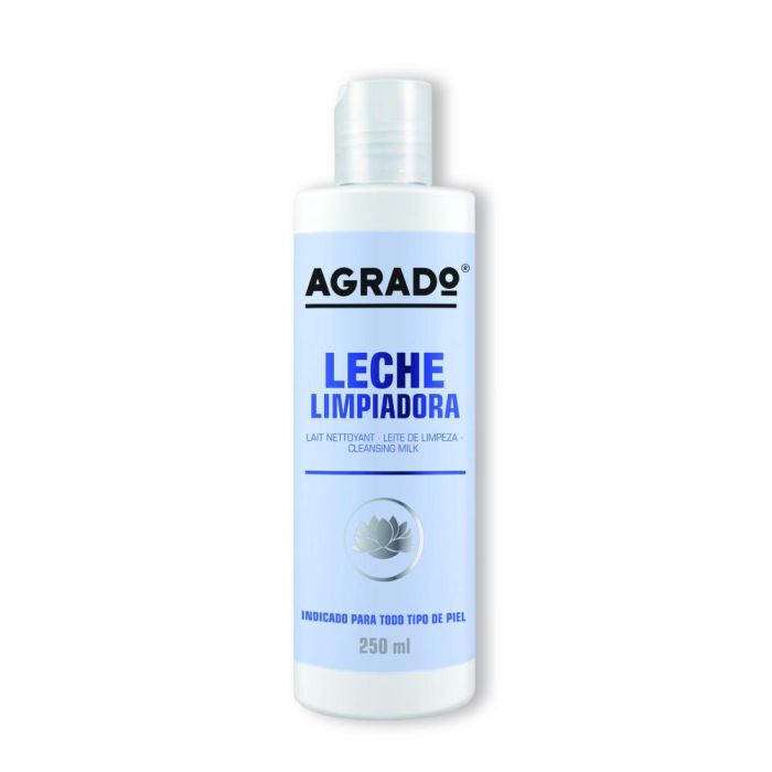 Agrado Leche Limpiadora 250 mL para Piel Limpia e Hidratada - Limpieza Facial Diaria Profunda para Todo Tipo de Pieles