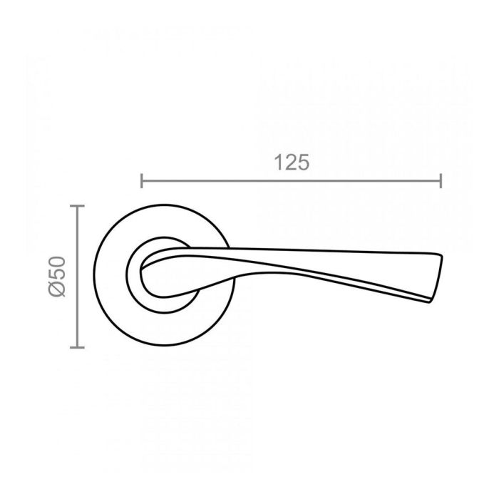 Edm Juego Roseta 707 Níquel Satinado Ø 50 Mm Aluminio 2