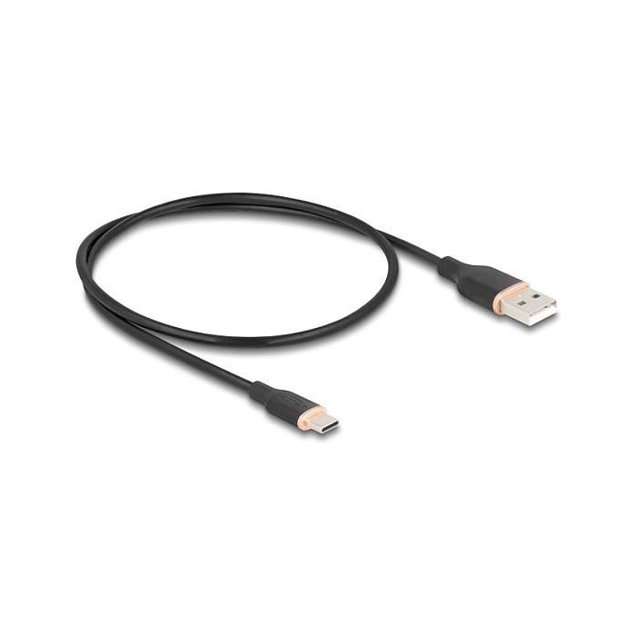DeLOCK 81225 Cable USB 2.0 USB-A Macho a USB-C Macho 0.5 Metros, Color Negro, 0.48 Gbit/s, 3A 0 DeLOCK 81225 Cable USB 2.0 USB-A Macho a USB-C Macho 0.5 Metros, Color Negro, 0.48 Gbit/s, 3A 0