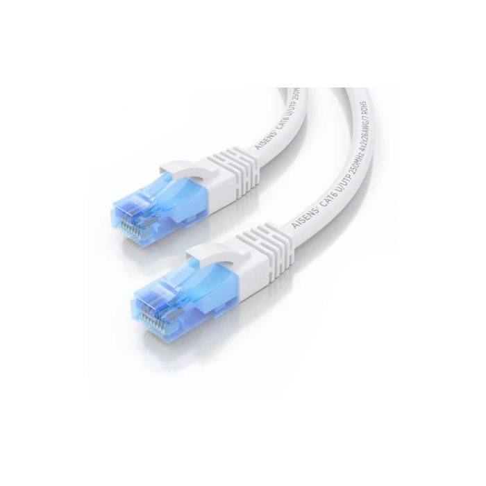 AISENS - CABLE DE RED LATIGUILLO RJ45 CAT.6 UTP AWG26 CCA, BLANCO, 1.5M 2