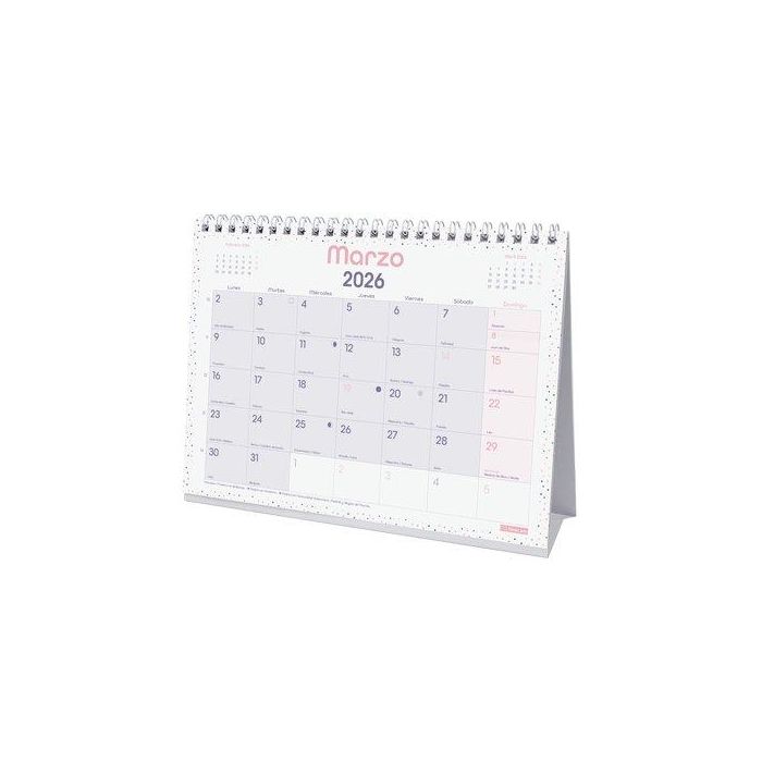 Finocam Calendario de Sobremesa para Escribir MV Chic Morado S-210x150 mm 2026, con Espacio para Anotaciones