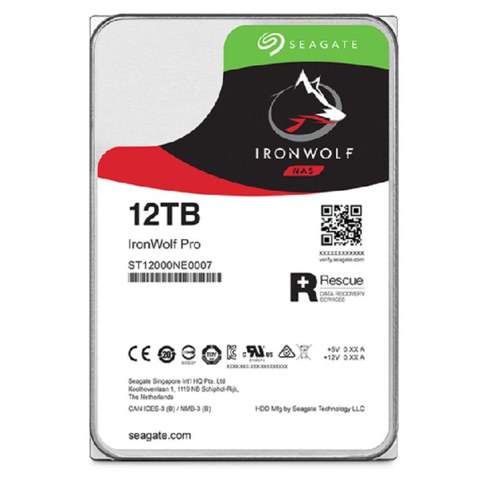 Seagate IronWolf Pro ST12000NT001 Disco Duro Interno HDD 12TB SATA 6Gb/s 7200 RPM para NAS 1 Seagate IronWolf Pro ST12000NT001 Disco Duro Interno HDD 12TB SATA 6Gb/s 7200 RPM para NAS 1