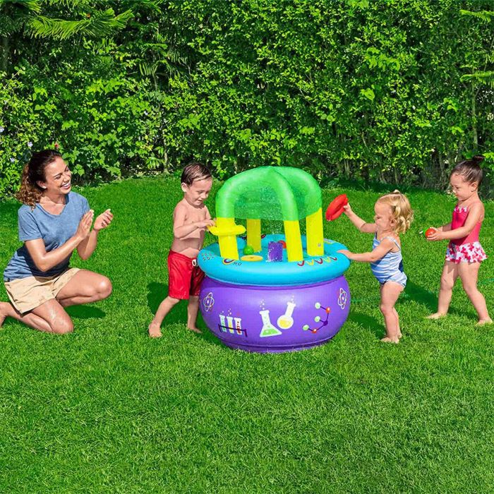 Bestway Mesa de Aprendizaje Juegos Hinchable 76x76x88 cm +18 Meses Interior y Jardin 52573 11
