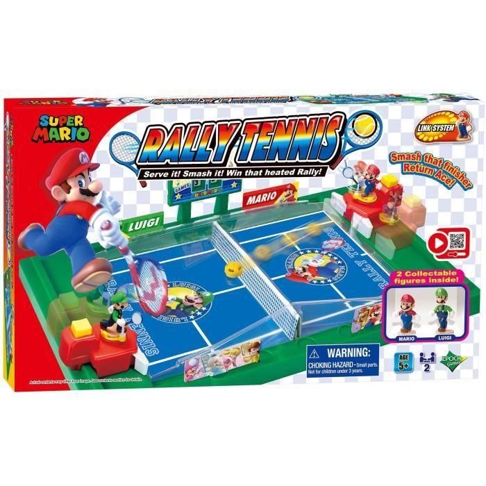 Epoch 7434 Super Mario Rally Tennis: Juego de Tenis con Figuras Coleccionables Mario y Luigi +5 Años 1