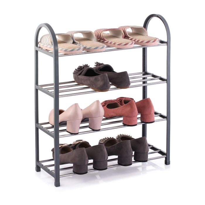 Zapatero metal y plástico 4 puertas 49.5x18.5x65 cm Confortime (12 Unidades) 2