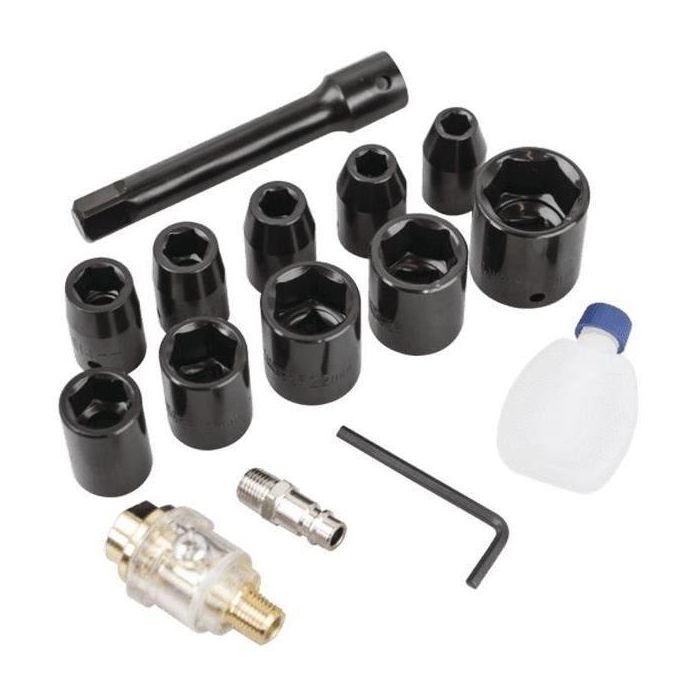 Scheppach Llave de Impacto Neumática 1/2" de 312 Nm y 7.000 rpm | Juego completo con 10 Vasos, Prolongador, Lubricante y Maletín 1 Scheppach Llave de Impacto Neumática 1/2" de 312 Nm y 7.000 rpm | Juego completo con 10 Vasos, Prolongador, Lubricante y Maletín 1