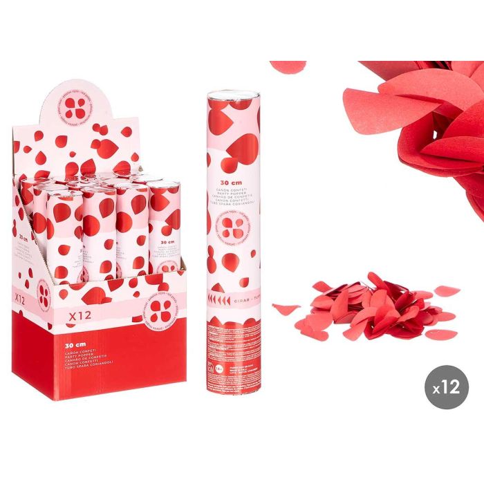 Arte Regal Cañón de Confeti de Pétalos de Plástico Rojo 30 cm (48 Unidades) Arte Regal Cañón de Confeti de Pétalos de Plástico Rojo 30 cm (48 Unidades)