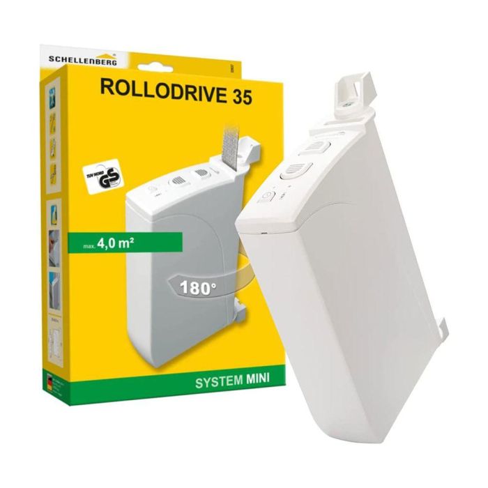 Schellenberg Recogedor Eléctrico Rollo Power 35 22637, Enrollador de Correa Manual para Persianas