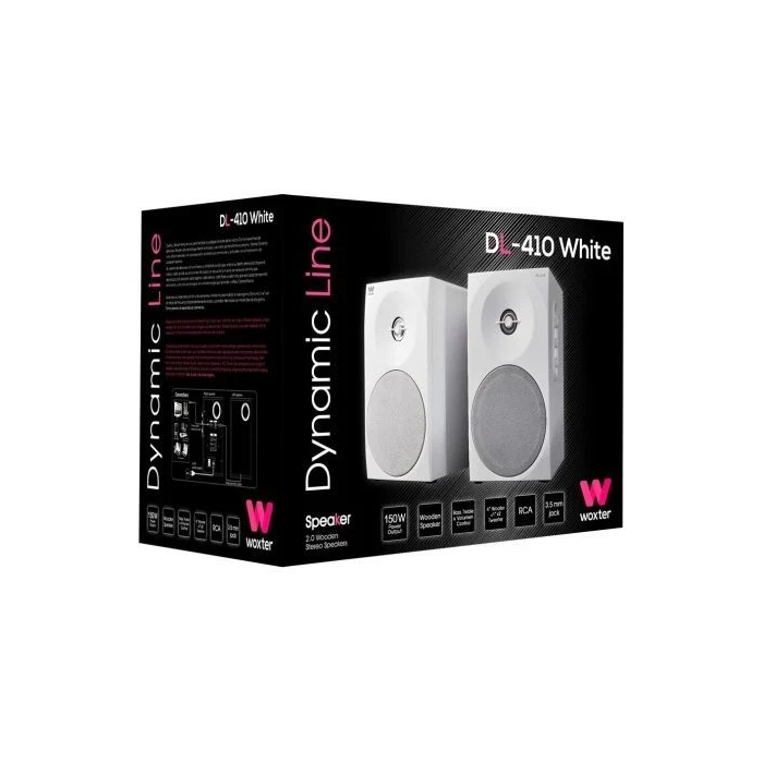 Woxter Dynamic Line DL-410 150W 2.0 Altavoces Estéreo Madera Blanco Woxter Dynamic Line DL-410 150W 2.0 Altavoces Estéreo Madera Blanco