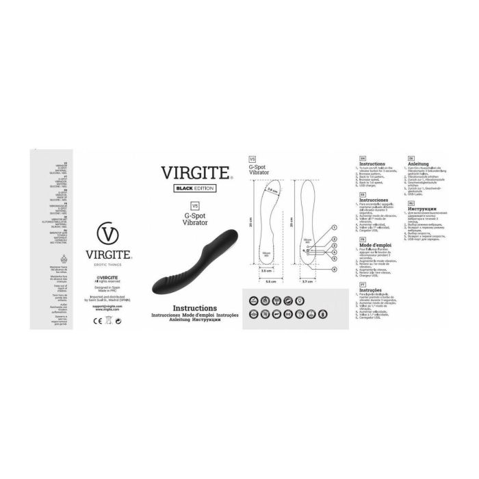 Vibrador Punto G Virgite Negro 2 Vibrador Punto G Virgite Negro 2