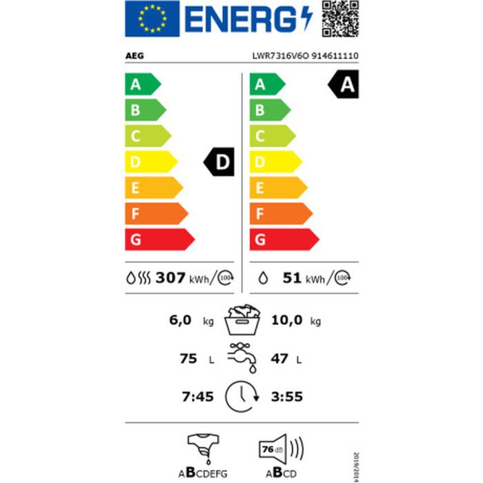 Lavadora - Secadora Electrolux LWR7316V60 10 kg 6 Kg 1