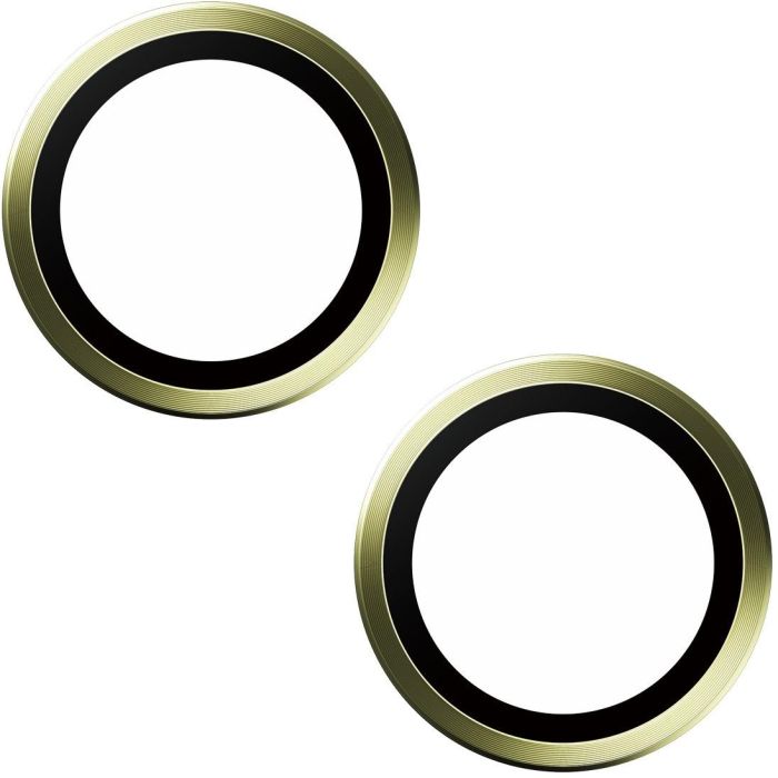 PanzerGlass Protector de Cámara Hoops iPhone 15 y 15 Plus Amarillo 3