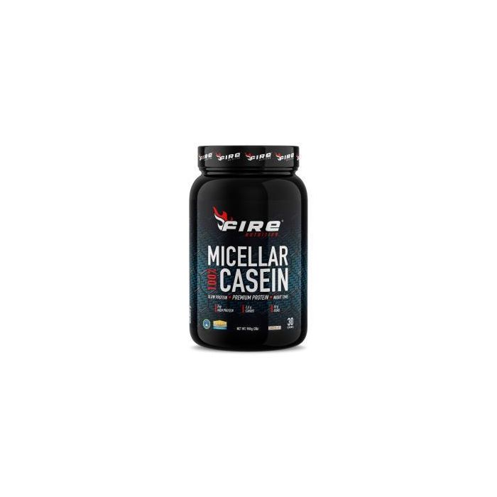 FIRE NUTRITION 100% Micellar Casein Chocolate 908g. Proteína para masa muscular con Dygezime®