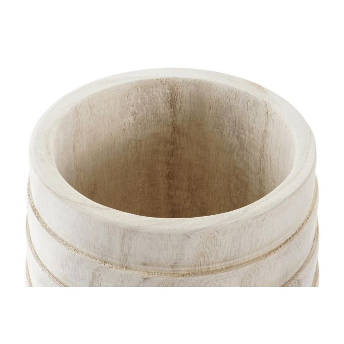 DKD Home Decor Macetero Decorativo de Estilo Boho en Madera de Paulownia Color Marrón 17x17x16 cm 1 DKD Home Decor Macetero Decorativo de Estilo Boho en Madera de Paulownia Color Marrón 17x17x16 cm 1