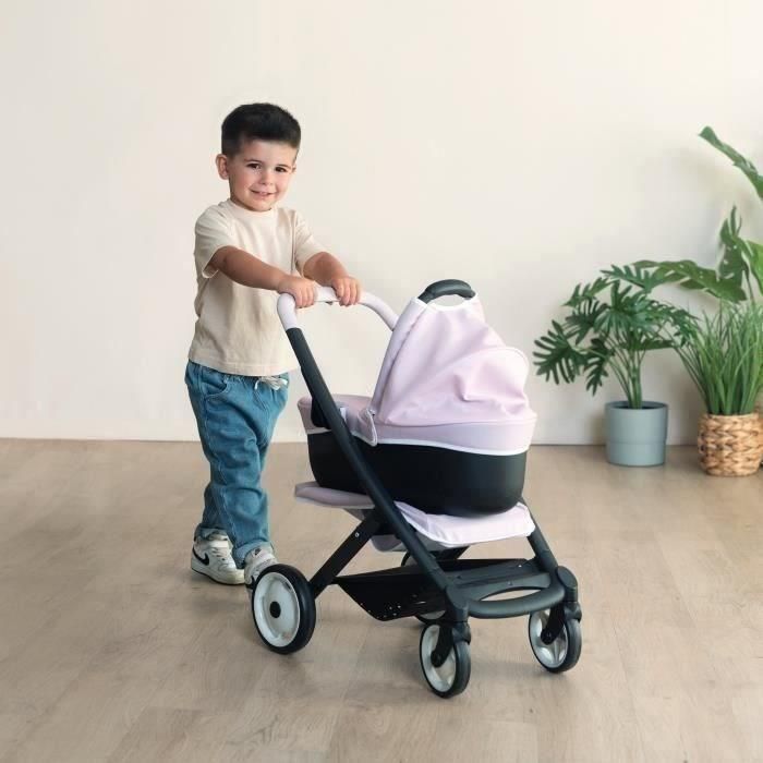 Smoby Coche de Muñecas Combi con Capazo Rosa - 64x54.5x38.5 cm 1
