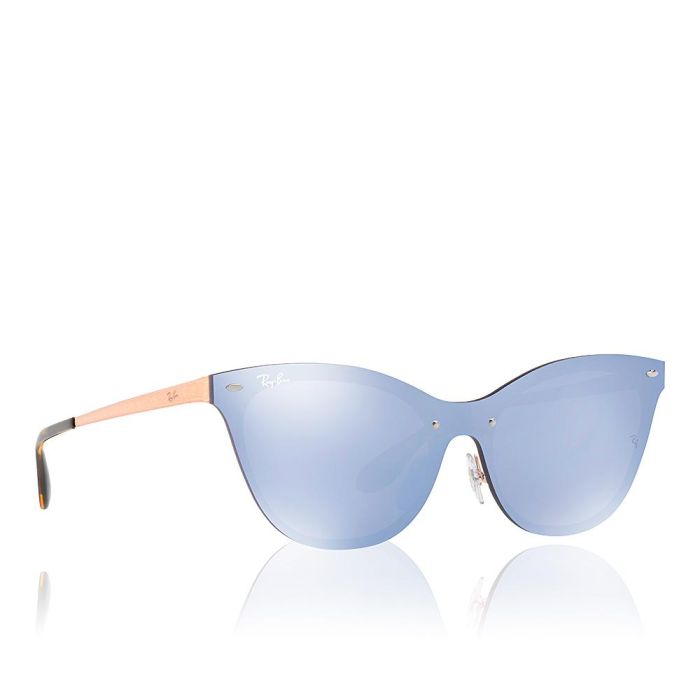 Rayban Gafas de Sol Mujer RB3580N 90391U 43mm Cobre Bronce Lente Azul Plata Espejado Filtro 2N Estilo Blaze Cat Eye 1