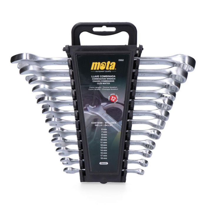 Mota Herramientas Juego de 12 Llaves Combinadas 6 a 19mm E952