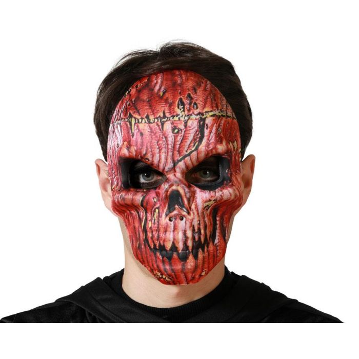 Máscara Esqueleto Rojo Halloween Eva para Hombre Adulto