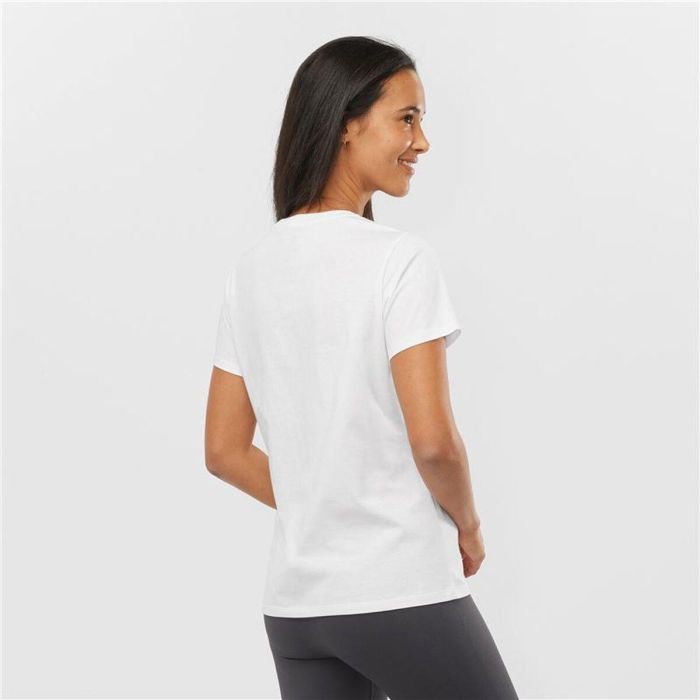 Camiseta de Manga Corta Mujer Salomon Small Logo Blanco 2