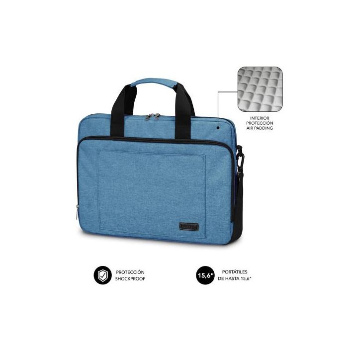 SUBBLIM Maletin Azul para portatil de 15,6? con proteccion total Air Padding