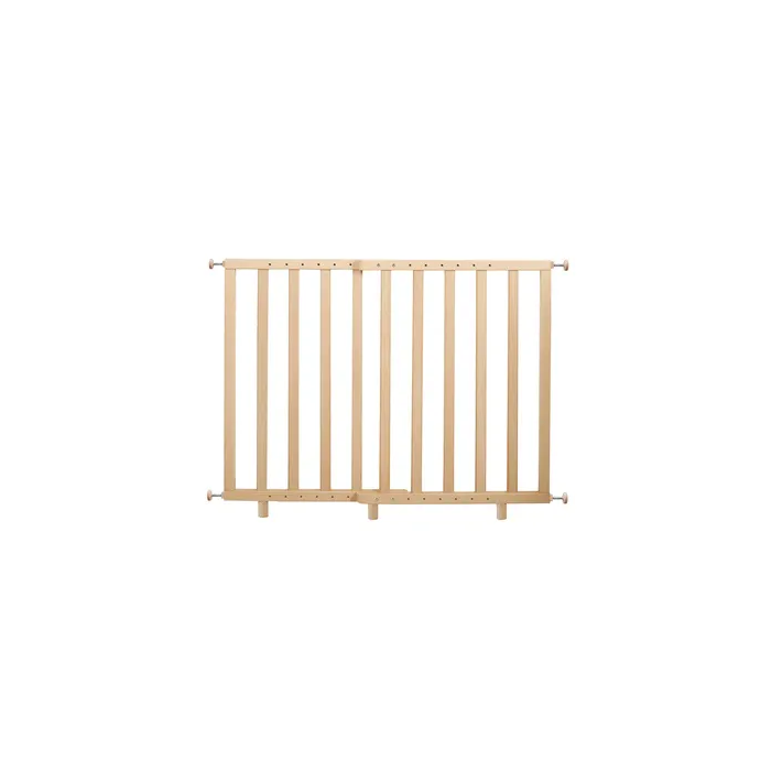 Barrera de seguridad para bebés - ROBA - Para puertas y escaleras - De 62 a 106 cm - Madera natural 4