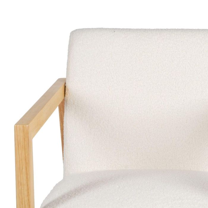 Mecedora Blanco Natural Madera de caucho Tejido 60 x 83 x 72 cm 6 Mecedora Blanco Natural Madera de caucho Tejido 60 x 83 x 72 cm 6