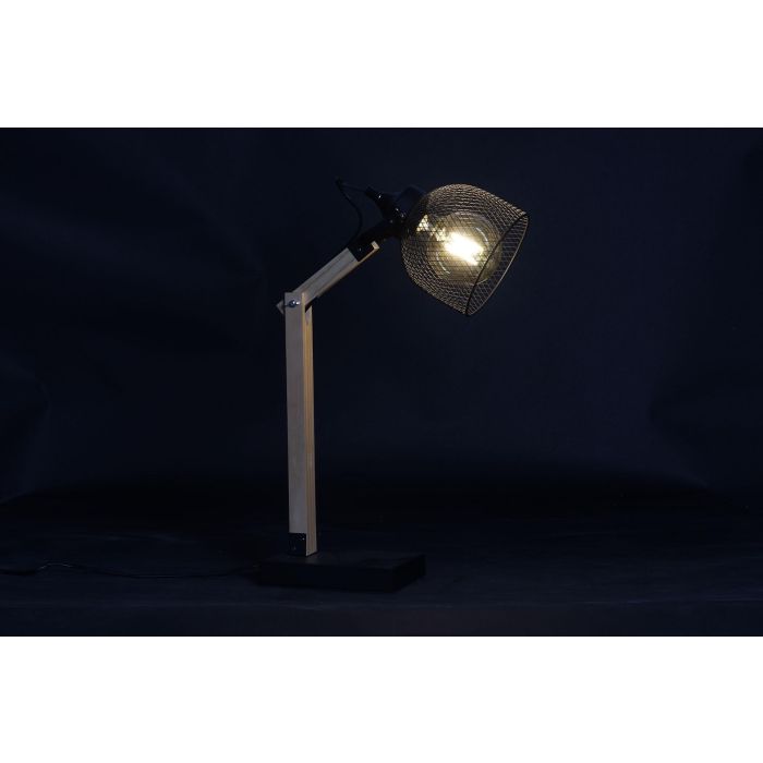 DKD Home Decor Lámpara Sobremesa Vintage Negro Natural 14 x 50 x 30 cm (4 Unidades) 1