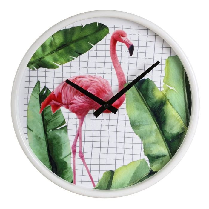 Reloj Flamencos 2/M Blanco-Rosa 30,50 X 5,50 X 30,50 cm
