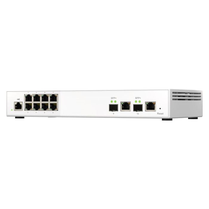 Qnap QSW-M2108R-2C Conmutador Gestionado, 8 Puertos 2.5GbE RJ-45, 2 Puertos Combo 10GbE SFP+/RJ-45, Desktop/Rack 1U, 80 Gbps, IEEE 802.3bz/bn