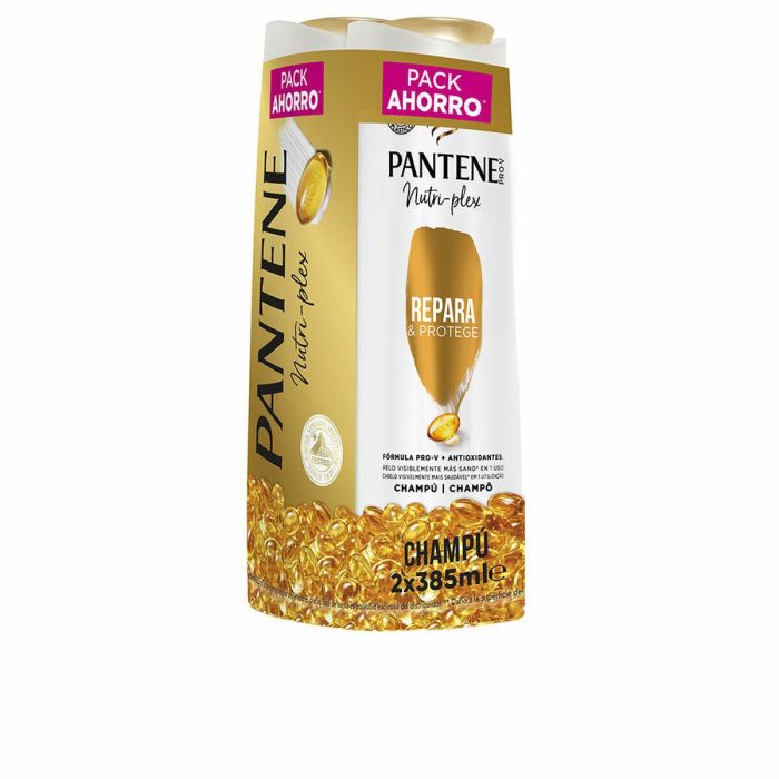 Pantene Champú Repara y Protege Lote, Set Peluquería, Cabello Dañado, 2 x 385 ml Pantene Champú Repara y Protege Lote, Set Peluquería, Cabello Dañado, 2 x 385 ml
