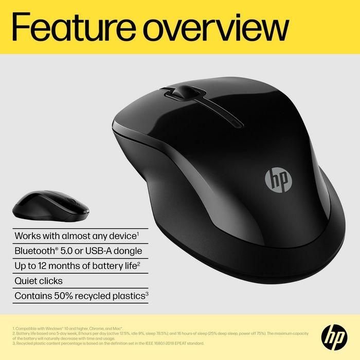 HP 250 Dual Mouse Inalámbrico Ambidextro de Tamaño Completo Plug & Play para Máxima Productividad en Cualquier Superficie 8 HP 250 Dual Mouse Inalámbrico Ambidextro de Tamaño Completo Plug & Play para Máxima Productividad en Cualquier Superficie 8