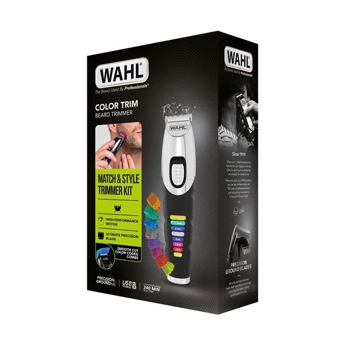 Wahl 09893-0443 Cortabarbas Color Trim con Batería de Litio y 8 Peines Guía 3 Wahl 09893-0443 Cortabarbas Color Trim con Batería de Litio y 8 Peines Guía 3