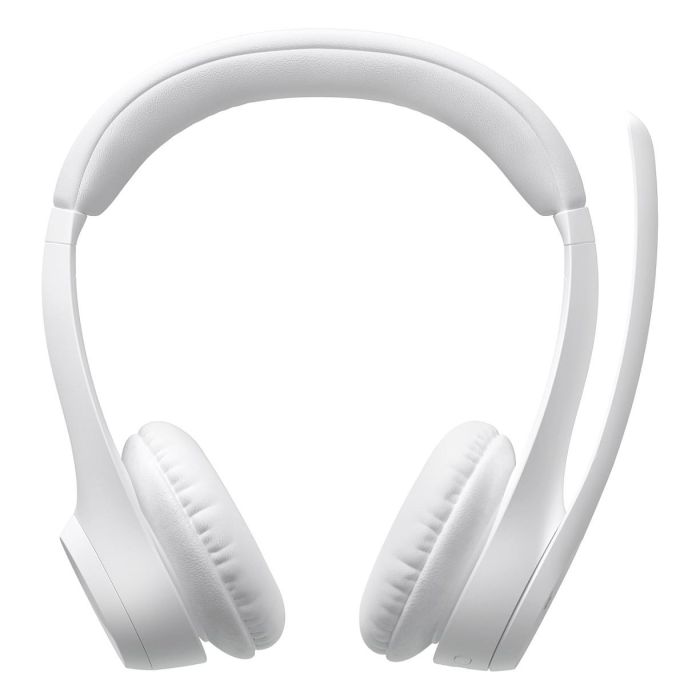 Logitech Zone 300 Auriculares Inalámbricos Bluetooth Blanco con Cancelación de Ruido, Micrófono para Llamadas, 20h Autonomía, Almohadillas Cómodas, Diseño Sostenible (Ref. Zone 300)