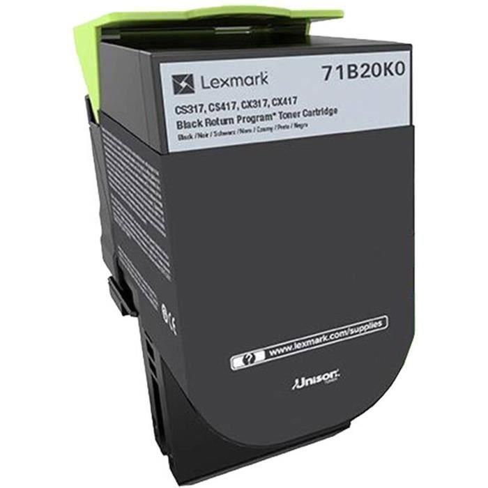 Cartucho de tinta negra LEXMARK - Programa de devolución - Compatible con CS / CX 317, 417, 517 2 Cartucho de tinta negra LEXMARK - Programa de devolución - Compatible con CS / CX 317, 417, 517 2