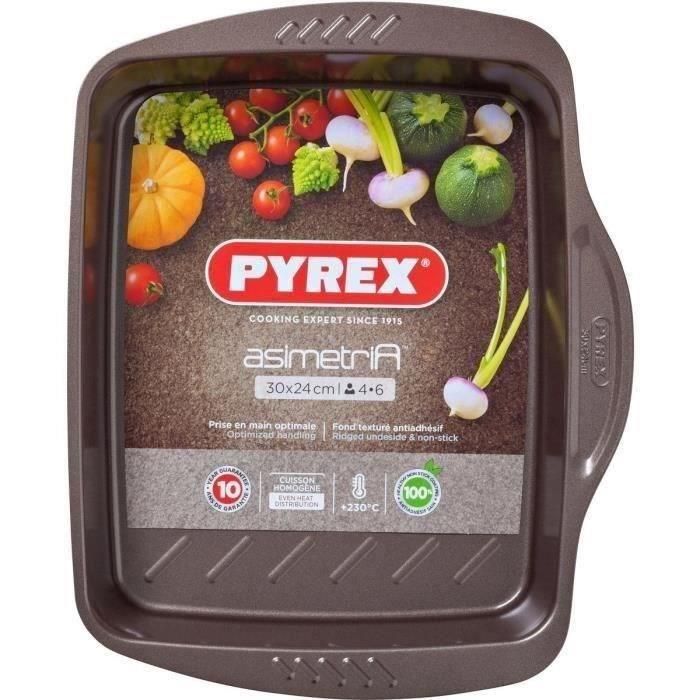 Pyrex Fuente Rectangular Asimetria Acero 30x24 cm - Antiadherente, Apto Horno 250°, Lavavajillas, Frigorífico y Congelador 0 Pyrex Fuente Rectangular Asimetria Acero 30x24 cm - Antiadherente, Apto Horno 250°, Lavavajillas, Frigorífico y Congelador 0