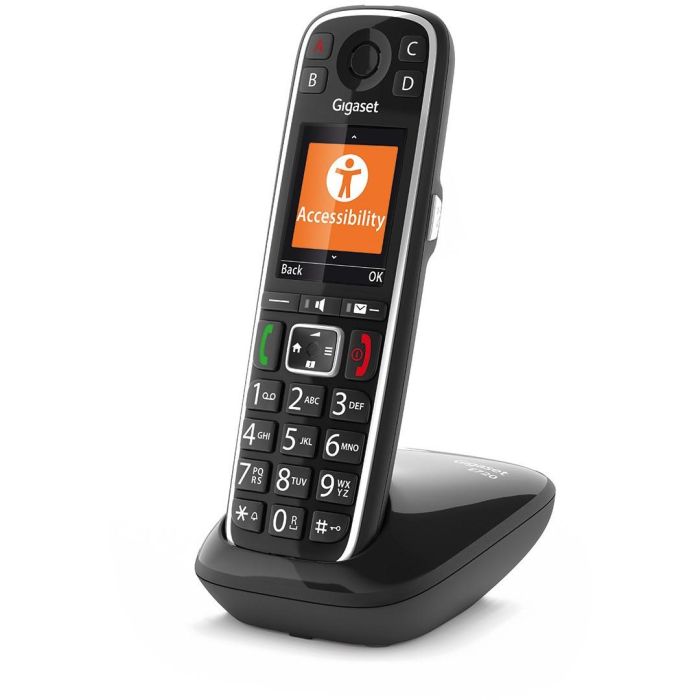 Gigaset E720 Teléfono Inalámbrico DECT/Analógico, Teléfono para Mayores, Botones Grandes Retroiluminados, Compatible con Audífonos, Negro 3