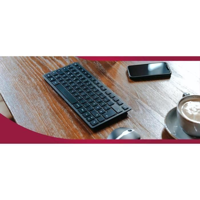 Teclado compacto de 2,4 GHz, Bluetooth 5.0 y con cable - CHERRY KW 9200 MINI - Recargable - Negro 1