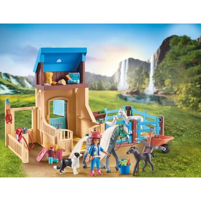 Playmobil 71353 Amelia & Whisper con Caja para Caballos de Cascada - Juego de Figuras y Accesorios para Niños a Partir de 5 Años 1