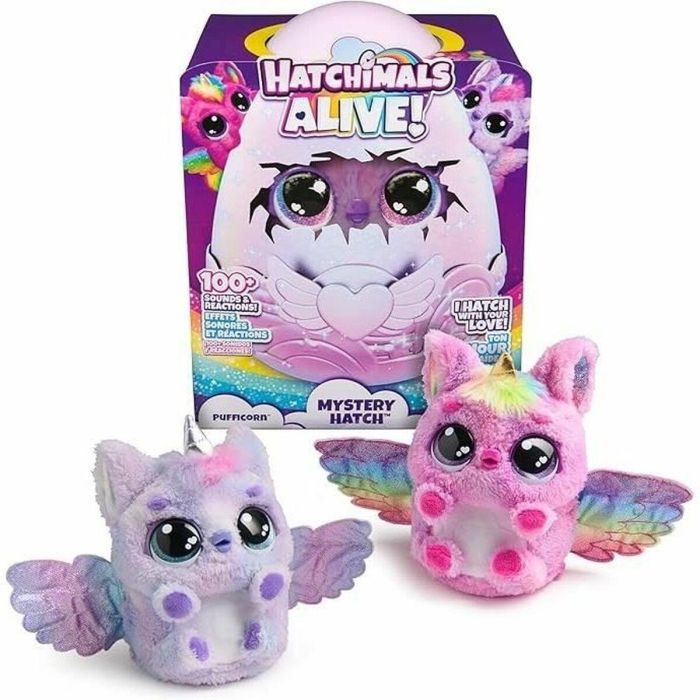 Peluche hatchimals alive secret hatch pufficorn. son criaturas mágicas que necesitan tu amor y cuidado para salir del cascarón. 25,4x20,02x20,02 cm Peluche hatchimals alive secret hatch pufficorn. son criaturas mágicas que necesitan tu amor y cuidado para salir del cascarón. 25,4x20,02x20,02 cm