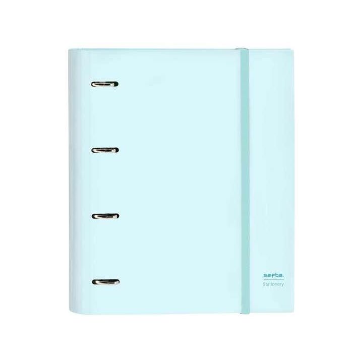 Safta Carpeta 4 Anillas 35mm con Recambio Celeste 27x32x3,5 cm Cardboard