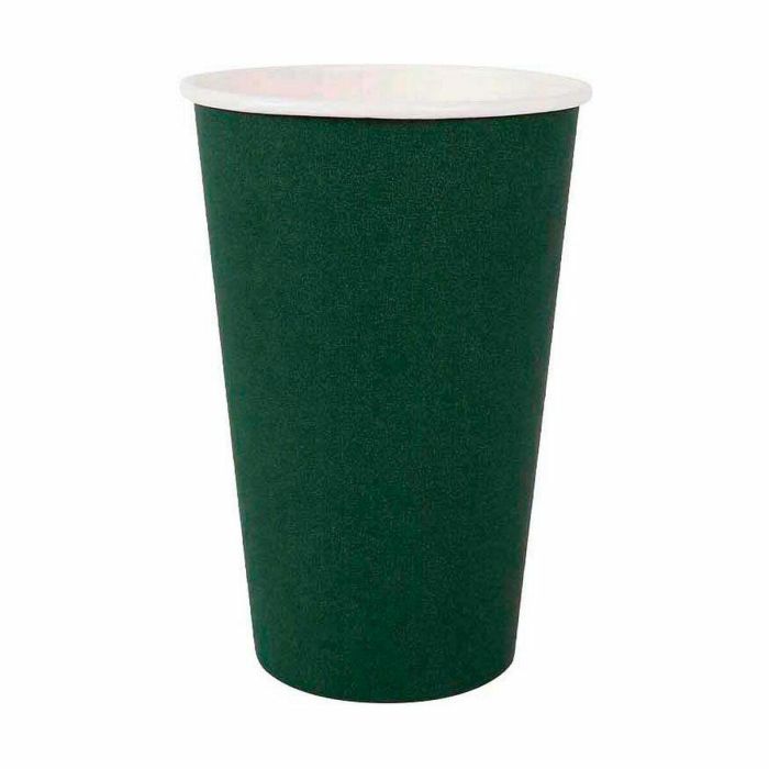 Set de Vasos Algon Desechables Cartón Verde 7 Piezas 450 ml (16 Unidades) 1