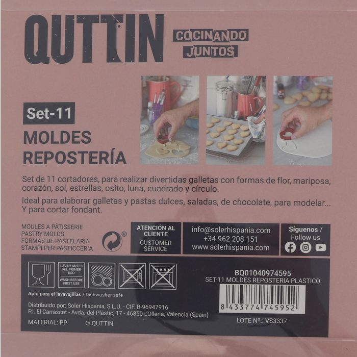 # -72- Set-11 Moldes Reposteria Plastico 2 Quttin (36 Unidades) 8