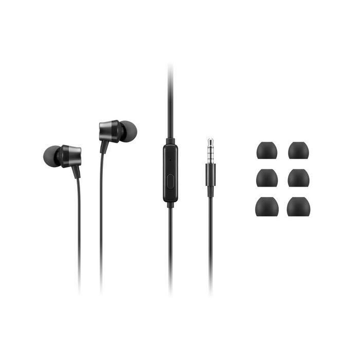 Lenovo Auriculares In-Ear Gen II con Micrófono Integrado, Sonido Potente y Ajuste Cómodo, Negro 2