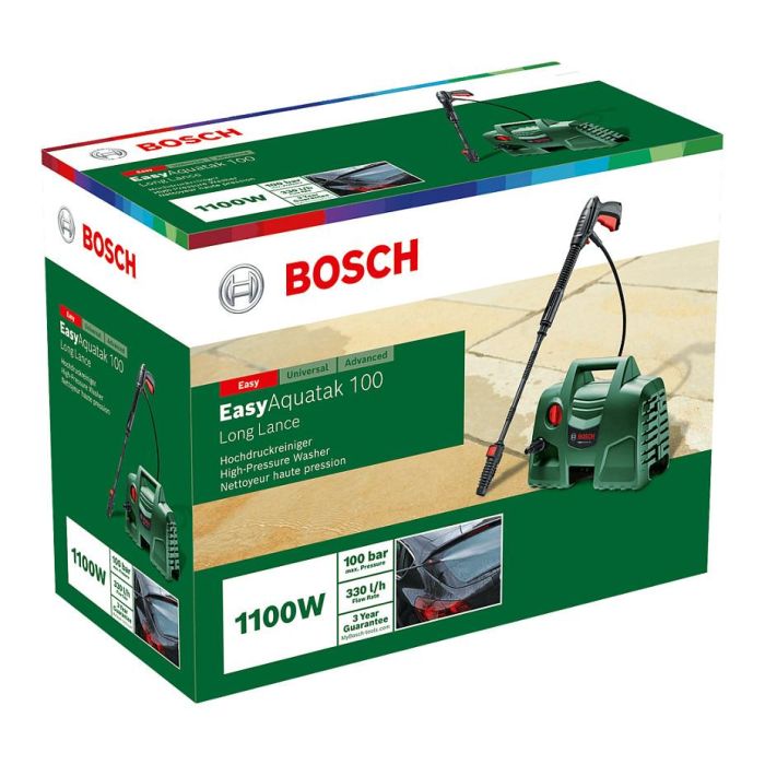 Bosch Aquatak 100 0 600 8A7 E01 - Hidrolimpiadora de Alta Presión Eléctrica Compacta 1100W, 100 bar, 5.5 l/h, Manguera 3m, Verde 3 Bosch Aquatak 100 0 600 8A7 E01 - Hidrolimpiadora de Alta Presión Eléctrica Compacta 1100W, 100 bar, 5.5 l/h, Manguera 3m, Verde 3