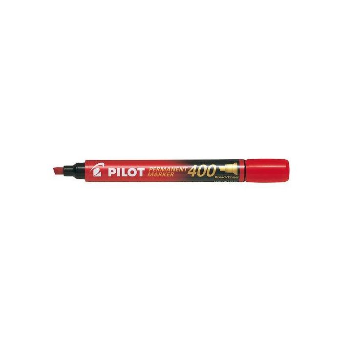 Marcador Permanente Pilot Marker Sca-400 Biselado 4,0 Mm Rojo 12 unidades