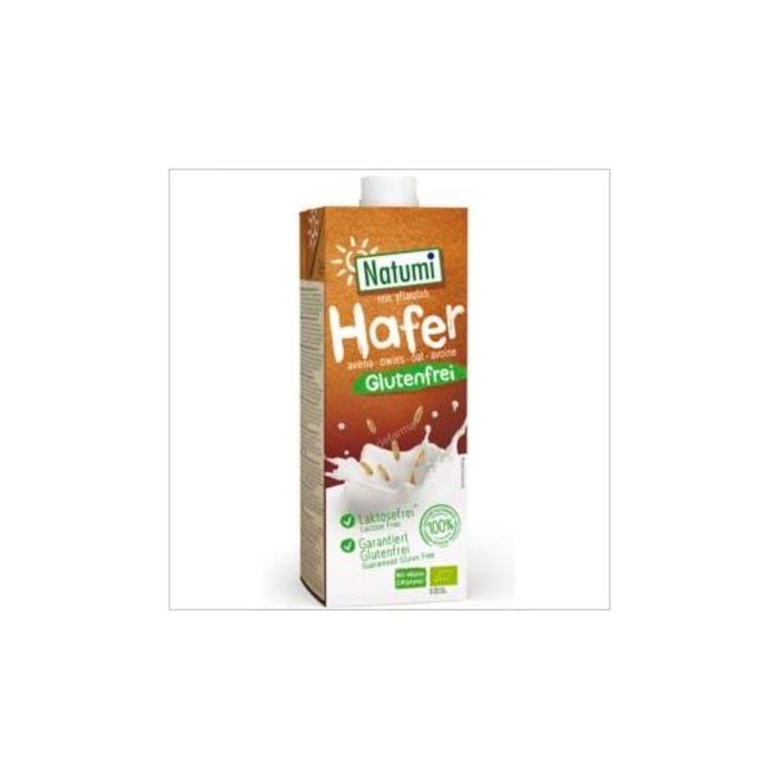 NATUMI Bebida Vegetal de Avena Ecológica Sin Gluten 1 Litro - Pack 8 Unidades