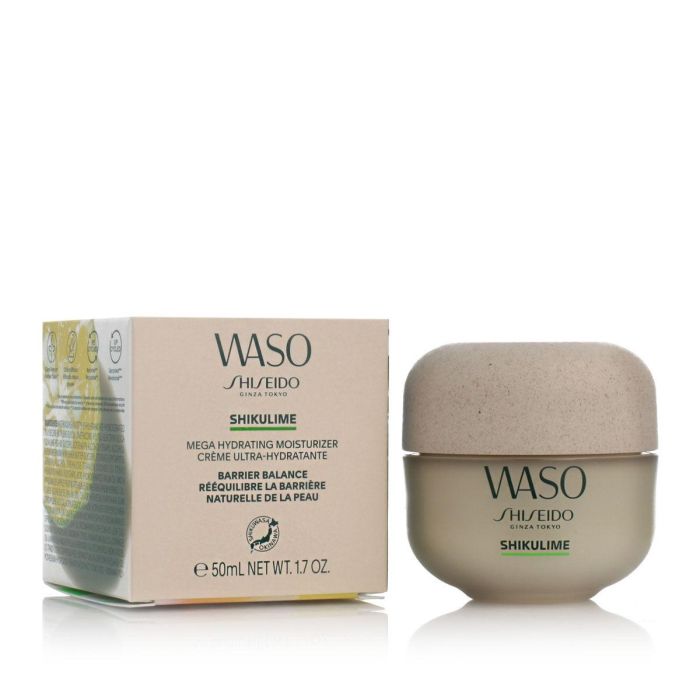 Shiseido Waso Shikulime Mega Hydrating Moisturizer: Crema Facial Hidratante Piel Normal a Seca con Lima Shikawasa, 50 ml 1